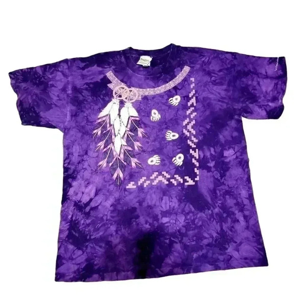 Ragtops Tops - "Retro Chic: 90's Inspired 'Native American Style' Graphic Tee -MEDIUM